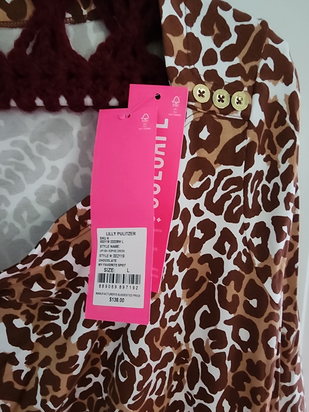 Lilly Pulitzer Brown Leopard Print Dress